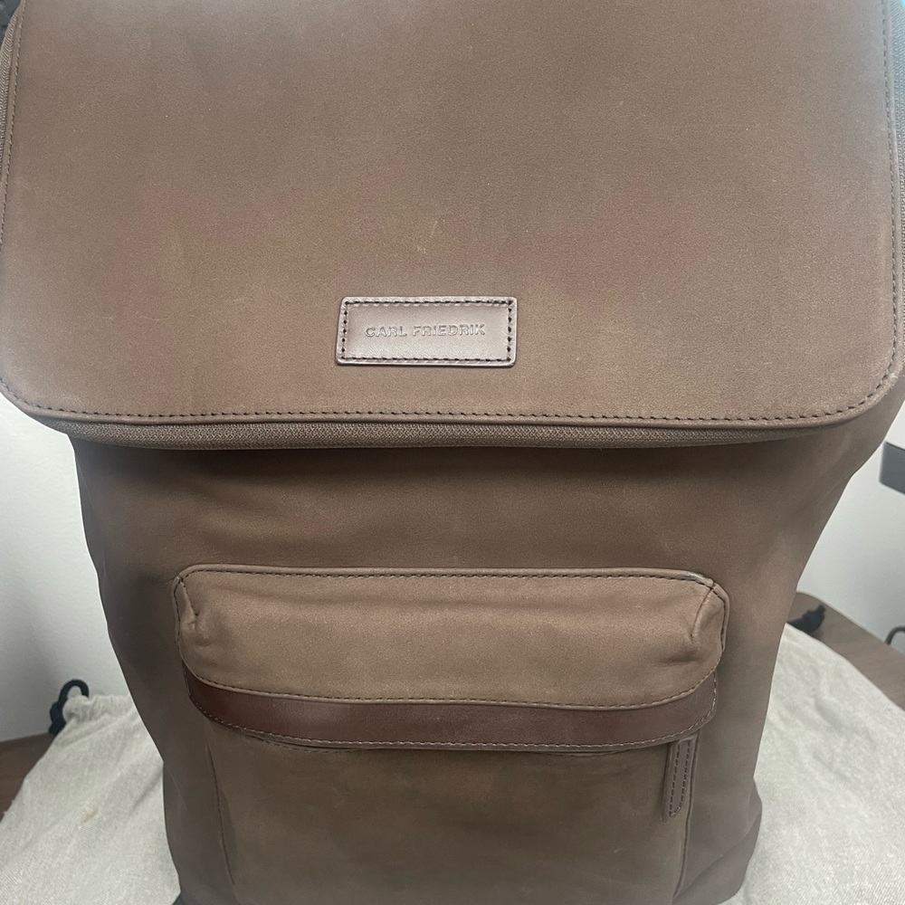 Carl Friedrik  Brown Leather Backpack